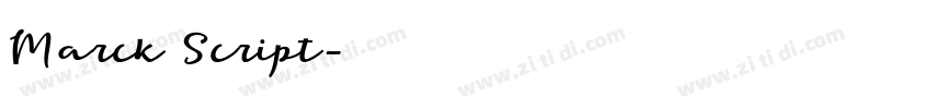 Marck Script字体转换